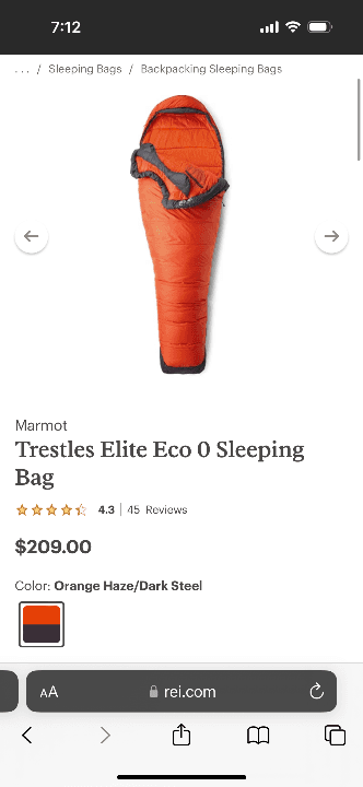 Marmot Trestles Sleeping Bag