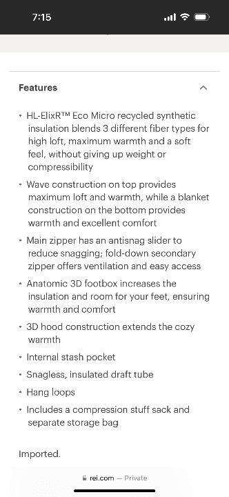 Marmot Trestles Sleeping Bag