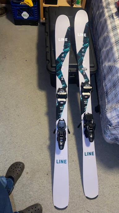 Line Pandora Skis With Squire Bindings  