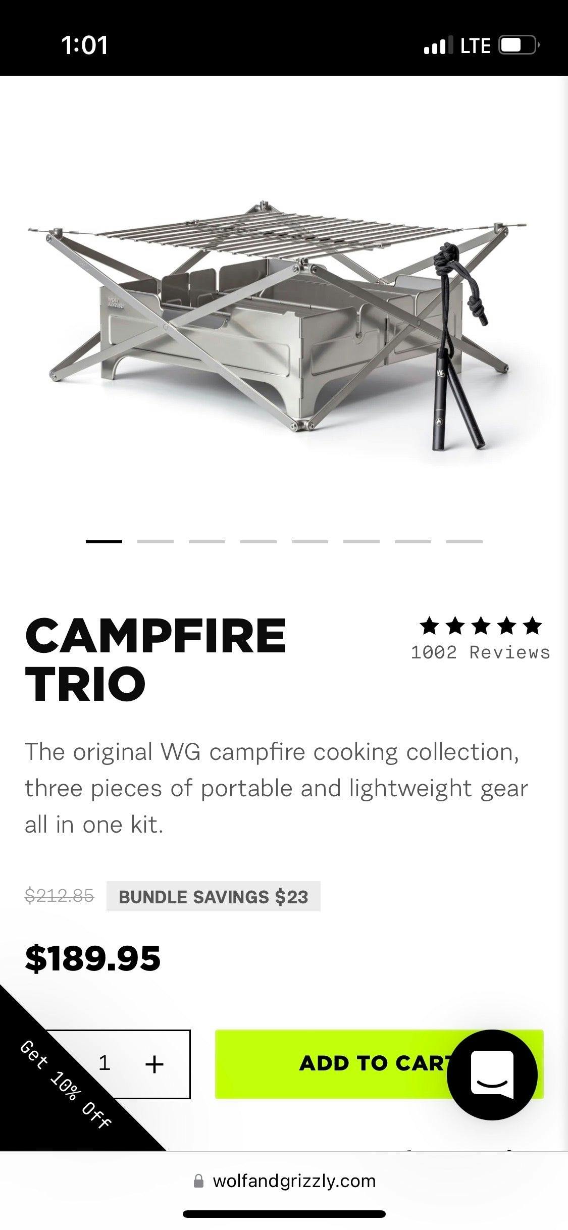Wolf and Grizzly Campfire Grill