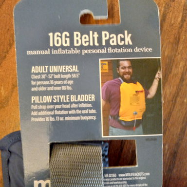 mti Belt Pack Life Preserver 